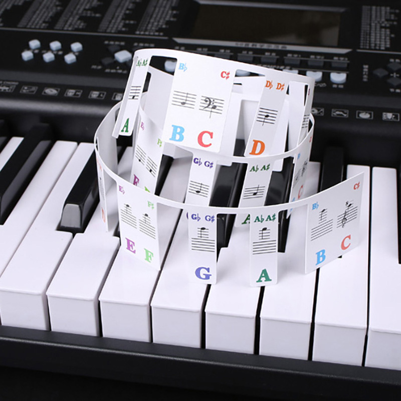 Synthesizer Keyboard 61 Key - Naklejki na klawiaturę fortepianu 88/61 klawiszy,