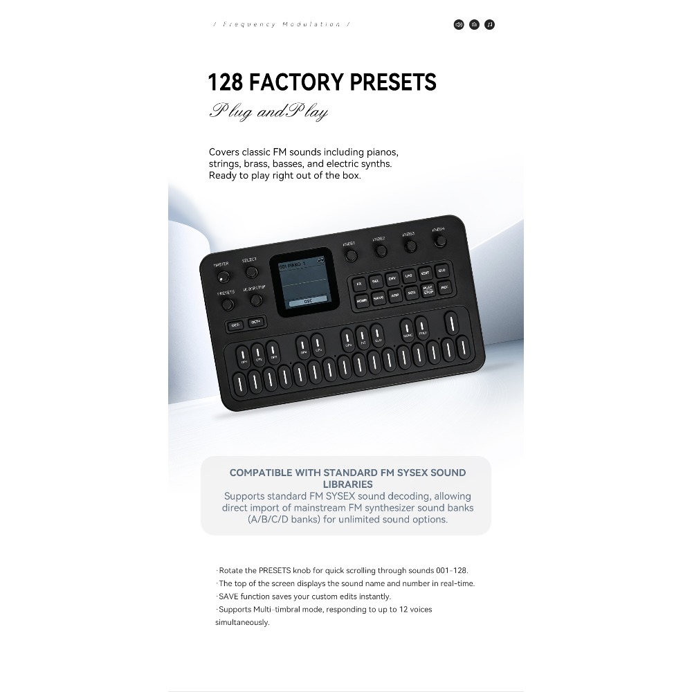Syntezator M-VAVE（SK15）FM-1, p – Groovebox Drum Machine recenzja i cena