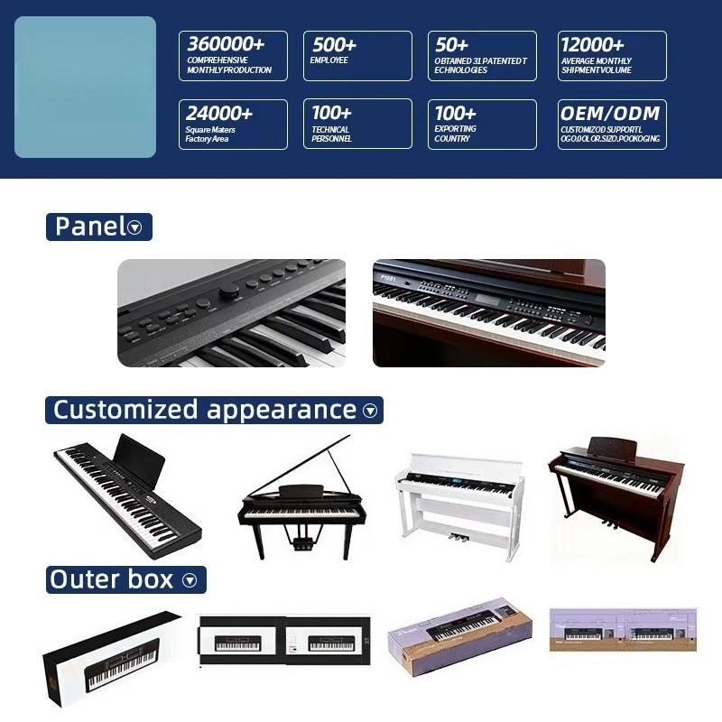 AIERKE Grand 600 Cyfrowe piani – Midi Keyboard Controller 88 Key recenzja i cena