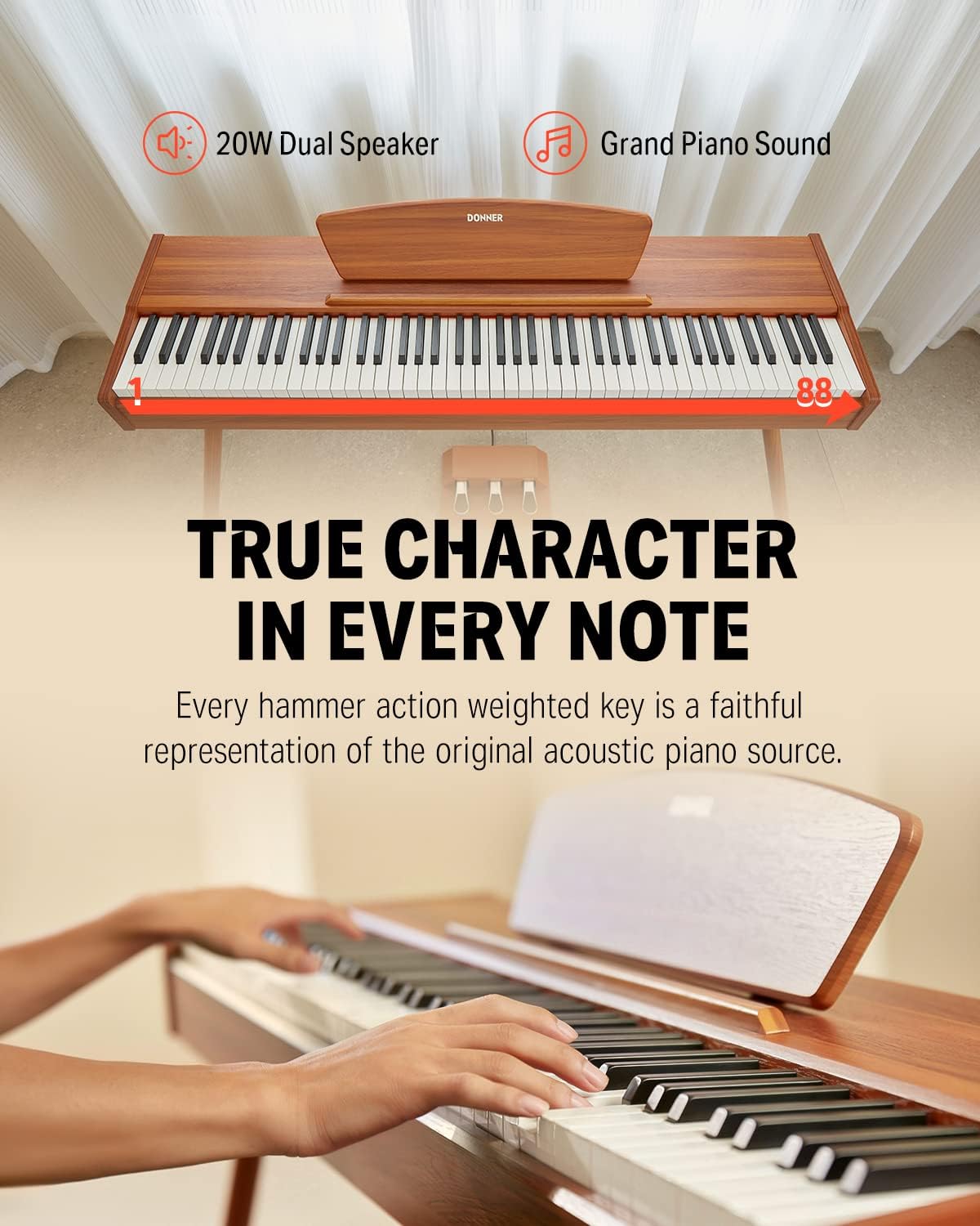 88-klawiszowa, wagałkowana kla – Digital Piano 88 Key Weighted recenzja i cena