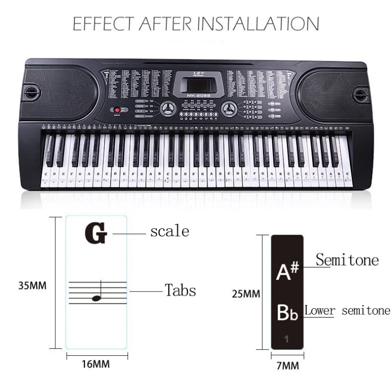 1 szt. Naklejki do treningu na – Synthesizer Keyboard 61 Key recenzja i cena