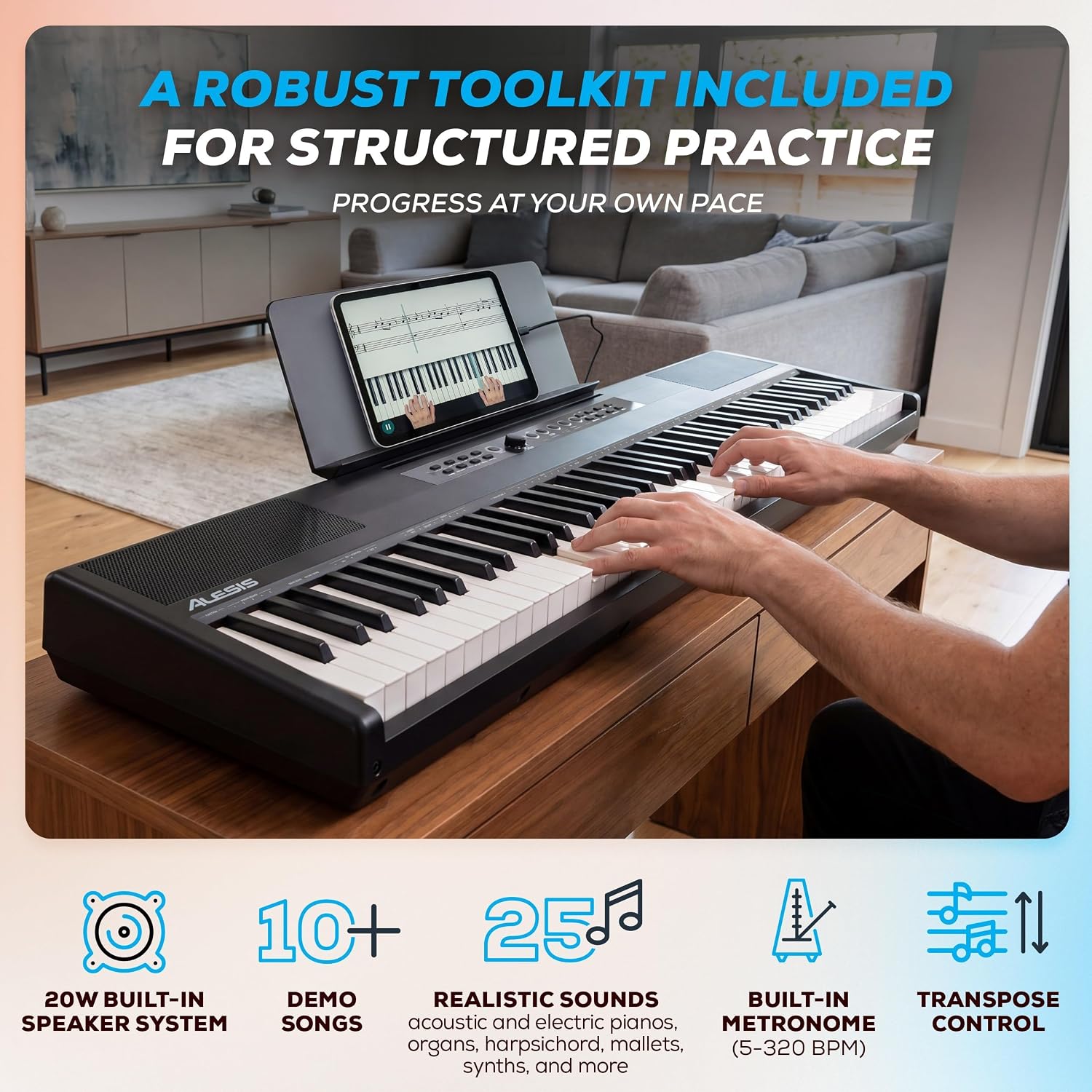 Cyfrowe pianino z 88 klawiszam – Digital Piano 88 Key Weighted recenzja i cena