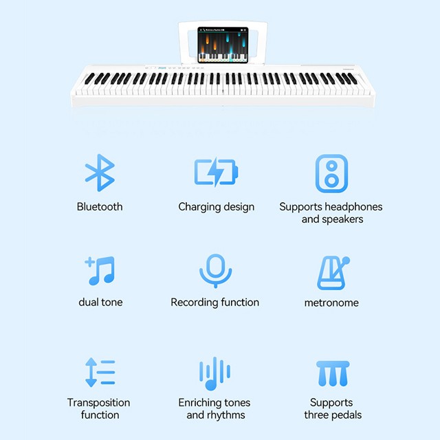 TERENCE V60 – składane, cyfrow – Digital Piano 88 Key Weighted recenzja i cena