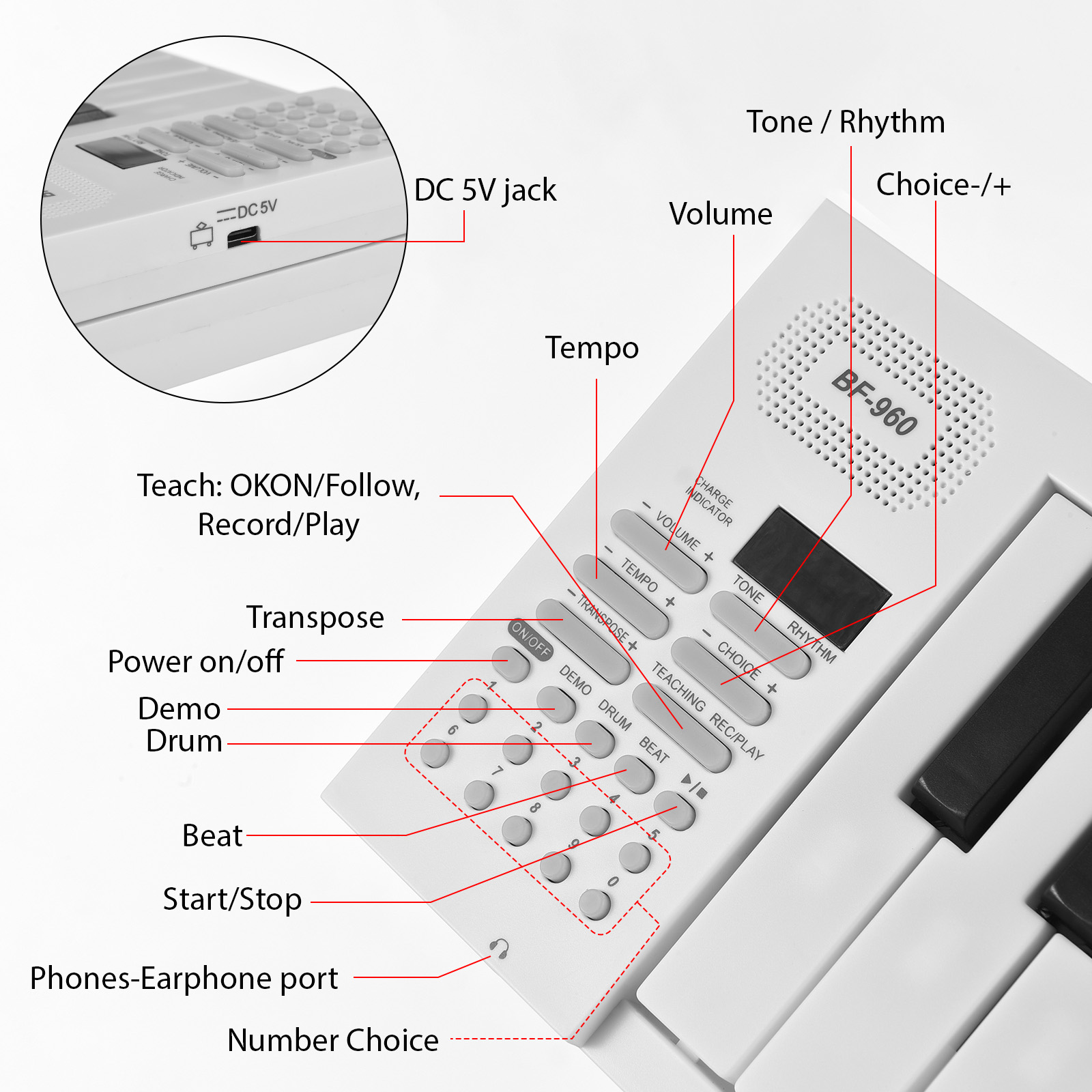 61-klawiszowe składane pianino – Synthesizer Keyboard 61 Key recenzja i cena