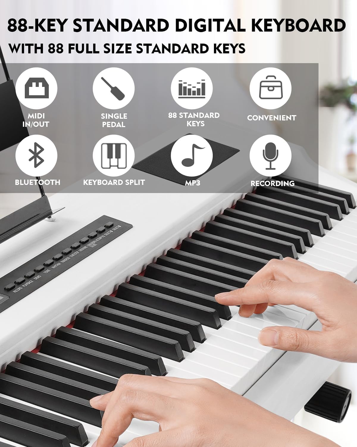 Klawiatura fortepianowa cyfrow – Digital Piano 88 Key Weighted recenzja i cena