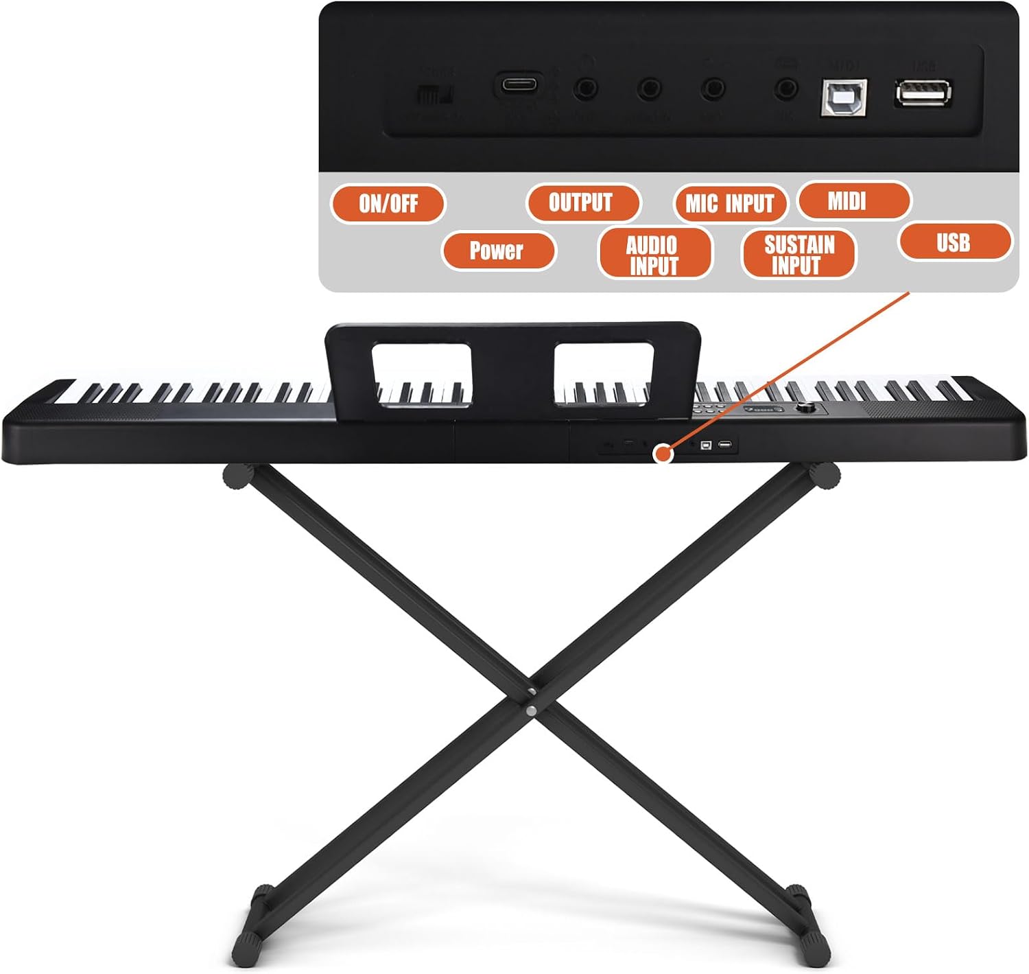 Cyfrowe piano z 88 klawiszami, – Digital Piano 88 Key Weighted recenzja i cena