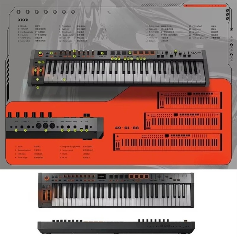 MIDIPLUS X8 MAX Przenośna Klaw – Midi Keyboard Controller 88 Key recenzja i cena