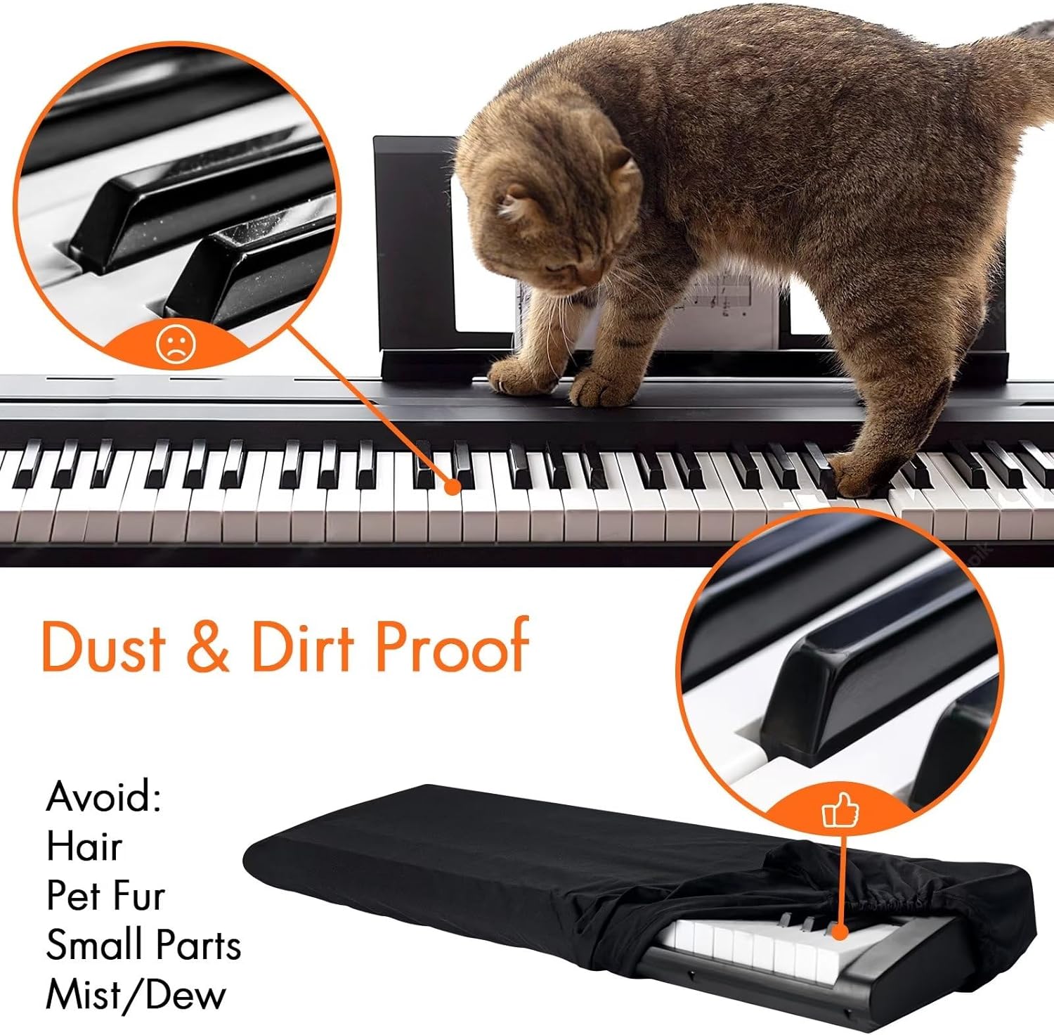 Pokrowiec na klawiaturę fortep – Digital Piano 88 Key Weighted recenzja i cena